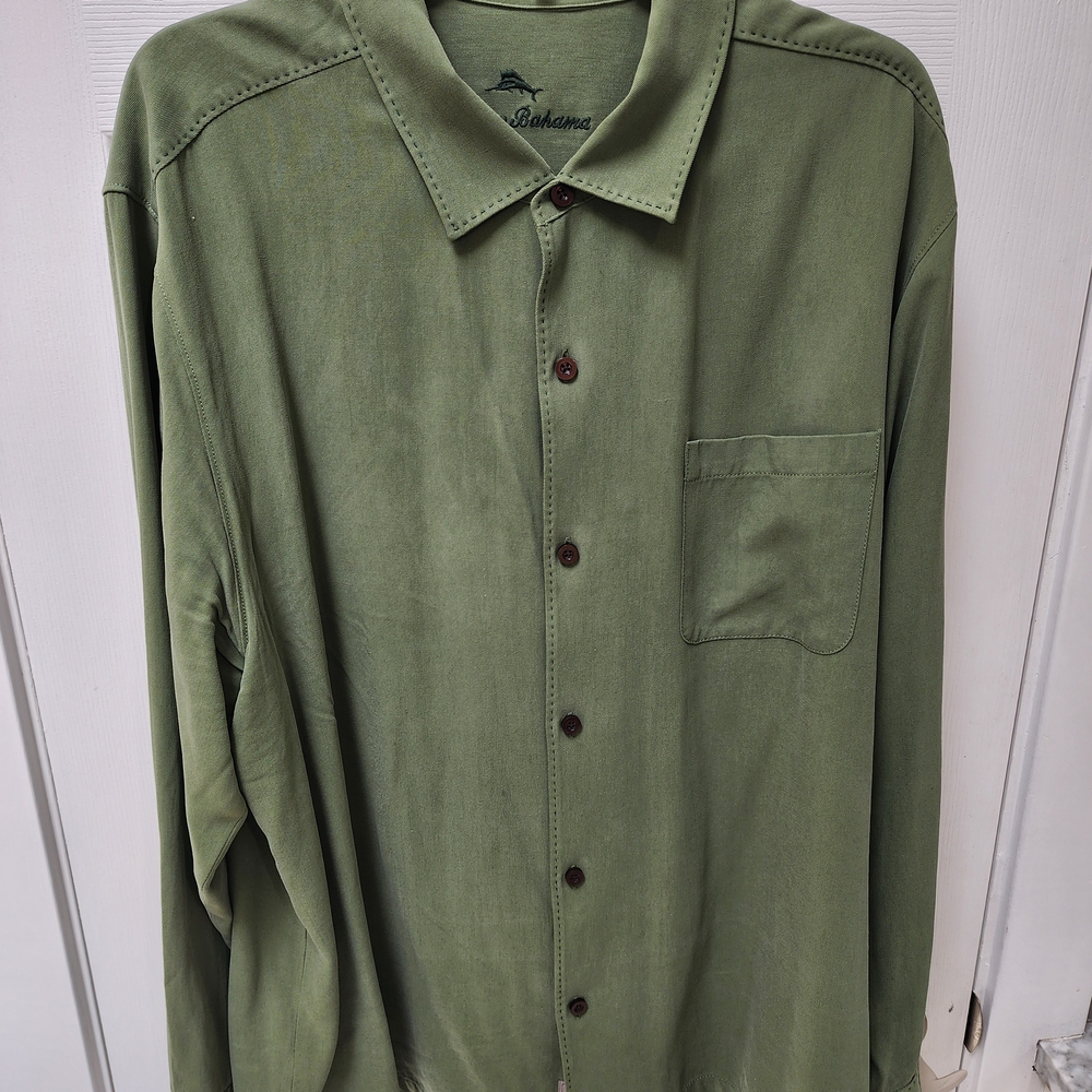 Tommy Bahama Green Men's Shirt (Silk)